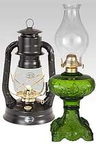 Complete Kerosene Lamps and Fonts