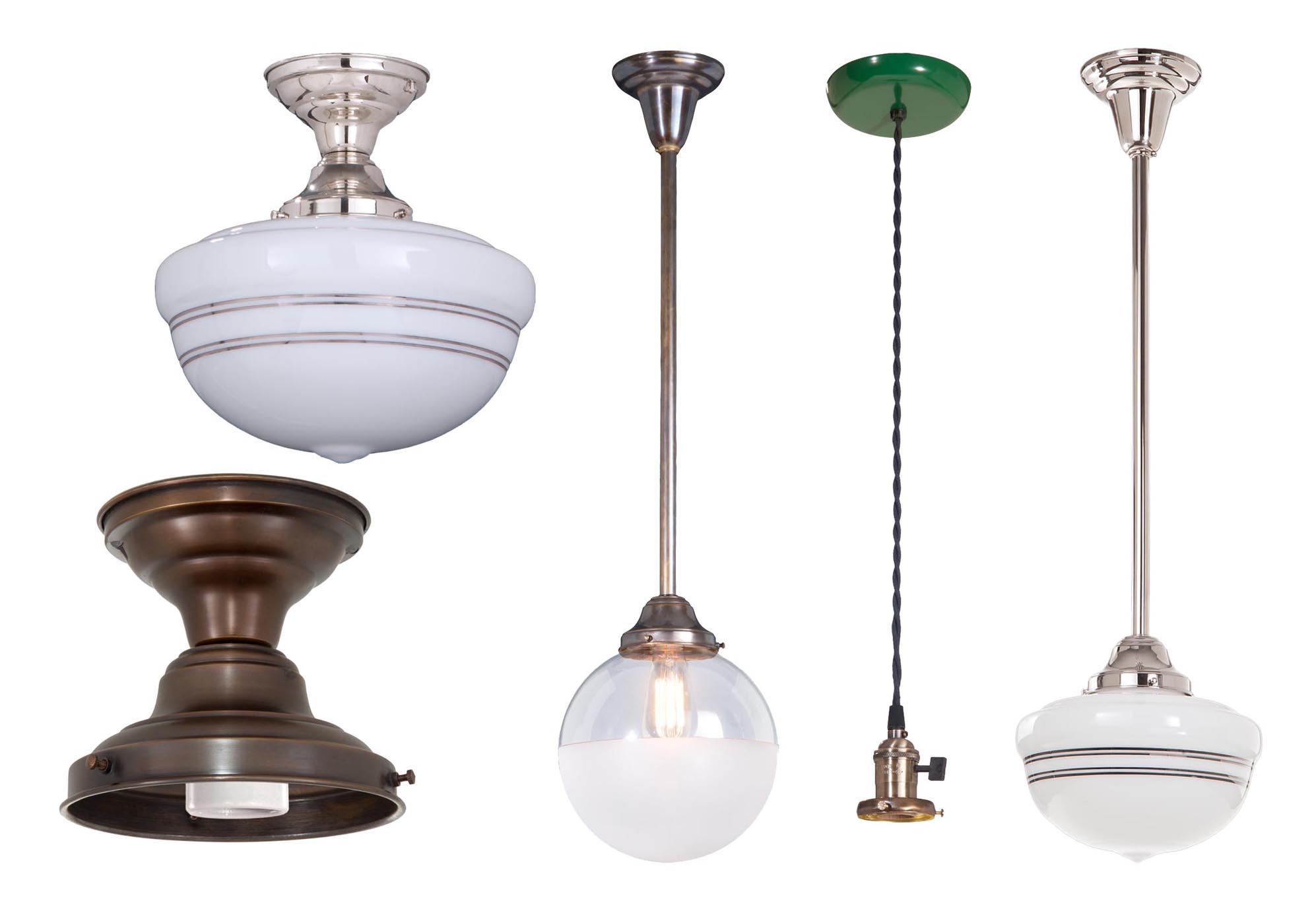 Pendants, Bracket Lamps, Schoolhouse Fixtures